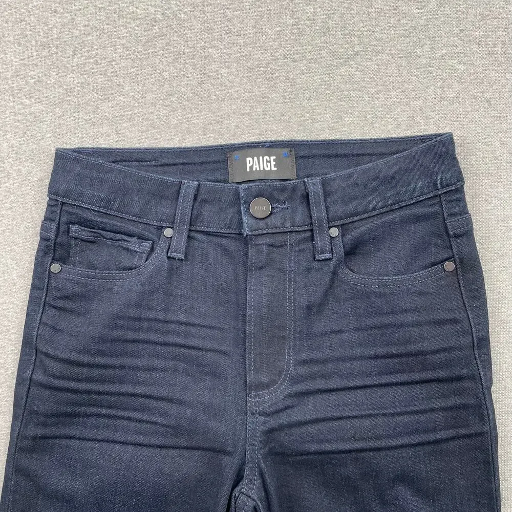 PAIGE Hoxton Ankle High Rise Skinny Jeans Womens 24 Corsica Dark Wash Blue